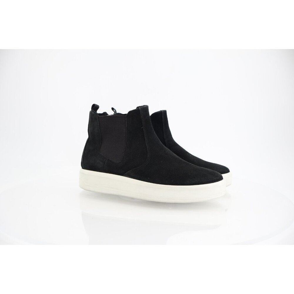 Ecco Womens Soft Classic Chelsea Boots Sneakers Black Suede 38 EU / 7-7.5 US
